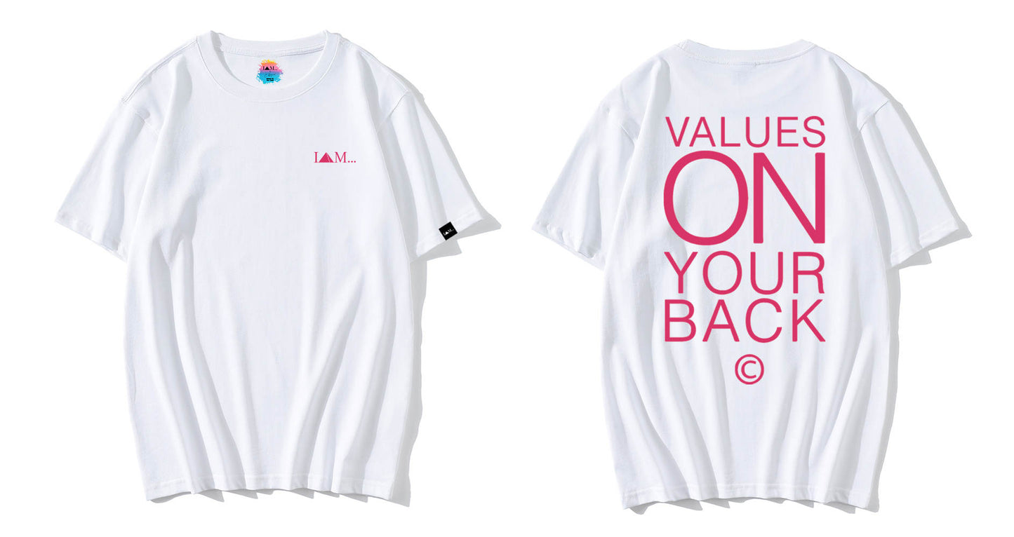 Logo Tee - White/pink