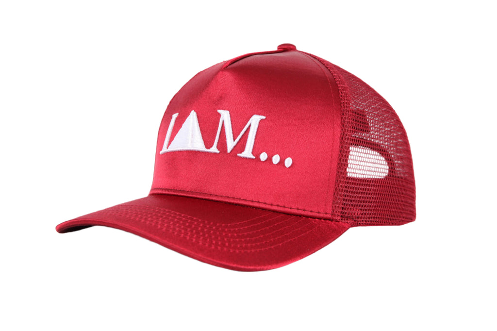 'TRUCKER HAT' - BURGANDY/WHITE