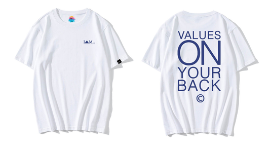 Logo Tee - white/blue