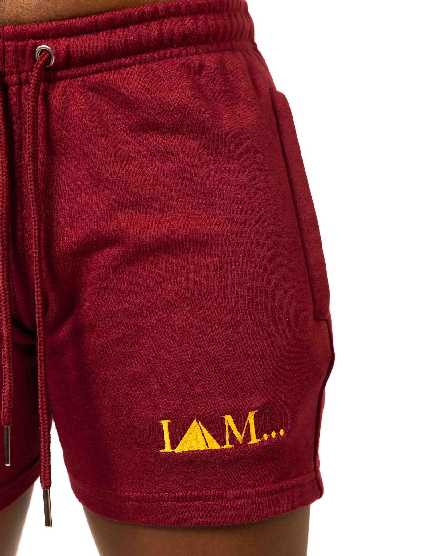 Jogger Shorts - Maroon/Mustard