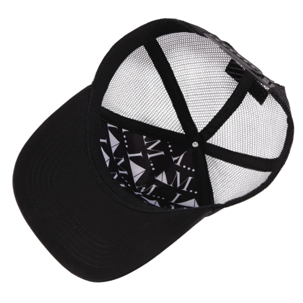 'TRUCKER HAT' -  BLACK/WHITE