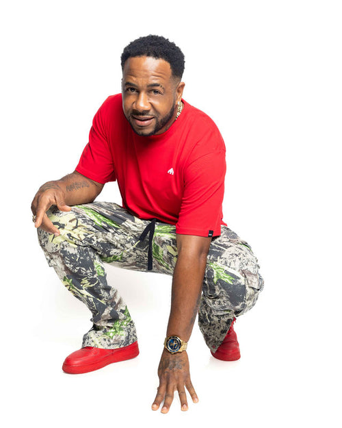 'CRIMSON' Small logo Tee - Red/White