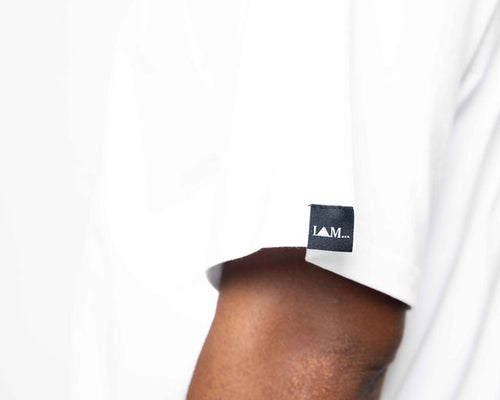 'Adam' Small logo Tee- White/Black